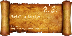 Nyáry Eszter névjegykártya